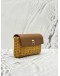 (LIKE NEW) FURLA DIAMANTE MINI CROSSBODY BAG IN COGNAC H GRAINED CALFSKIN LEATHER AND NATURAL TAN RATTAN