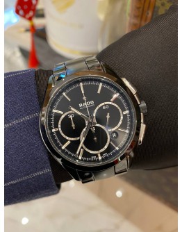 (LIKE NEW) 2014 RADO HYPERCHROME CHRONOGRAPH REF 650.0275.3 BLACK DIAL 44MM AUTOMATIC WATCH