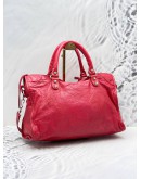 BALENCIAGA CLASSIC CITY BAG IN PINK AGED CALFSKIN LEATHER 