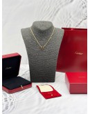 (RAYA SALE)(BRAND NEW) CARTIER LOVE NECKLACE 750 YELLOW GOLD WITH 2 DIAMONDS -FULL SET-