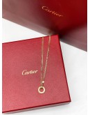 (RAYA SALE)(BRAND NEW) CARTIER LOVE NECKLACE 750 YELLOW GOLD WITH 2 DIAMONDS -FULL SET-