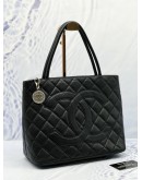 CHANEL MEDAILLON CAVIAR LEATHER TOTE BAG