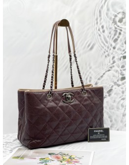 CHANEL QUILTED CAVIAR TOTE BAG SHW