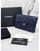 CHANEL SMALL CLASSIC CAVIAR LEATHER FLAP WALLET 