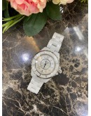 (RAYA SALE) CHANEL J12 WHITE MOTHER OF PEARL WITH DIAMOND 33MM QUARTZ WOMEN’S WATCH