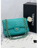 (RAYA SALE) CHANEL JUMBO CLASSIC CHEVRON LAMBSKIN LEATHER DOUBLE FLAP BAG -FULL SET-