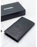 CHANEL VINTAGE TIMELESS CC CAVIAR LEATHER WALLET -FULL SET-