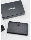 CHANEL VINTAGE TIMELESS CC CAVIAR LEATHER WALLET -FULL SET-