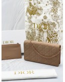 CHRISTIAN DIOR LADY DIOR CANNAGE LAMBSKIN LEATHER POUCH -FULL SET-