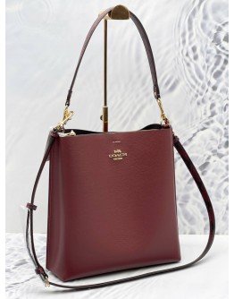 (RAYA SALE)(BRAND NEW) COACH MOLLIE WITH SNAKE-EMBOSSED LEATHER BUCKET BAG