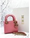 (UNUSED) CHRISTIAN DIOR MINI LADY DIOR IN PINK LIZARD LEATHER 