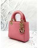 (UNUSED) CHRISTIAN DIOR MINI LADY DIOR IN PINK LIZARD LEATHER 