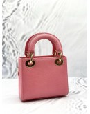 (UNUSED) CHRISTIAN DIOR MINI LADY DIOR IN PINK LIZARD LEATHER 