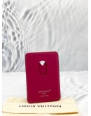 LOUIS VUITTON PORTE CATES MAGNET IN BROWN MONOGRAM MACASSAR CANVAS WITH PONDICHERY PINK CALFSKIN LEATHER -FULL SET-