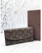 LOUIS VUITTON EMILIE WALLET IN BROWN MONOGRAM CANVAS -FULL SET-