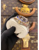 ROLEX SUBMARINER DATE HALF 18K 750 YELLOW GOLD REF 16613 BLUE DIAL 40MM AUTOMATIC WATCH