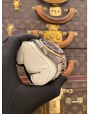 ROLEX SUBMARINER DATE HALF 18K 750 YELLOW GOLD REF 16613 BLUE DIAL 40MM AUTOMATIC WATCH