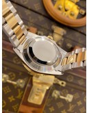 ROLEX SUBMARINER DATE HALF 18K 750 YELLOW GOLD REF 16613 BLUE DIAL 40MM AUTOMATIC WATCH