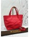(UNUSED) TOD’S TOTE TOP HANDLE AND SHOULDER BAG IN RED PEBBLED LEATHER