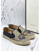 GUCCI DUBLIN ANGRY WOLF GG SUPREME CANVAS MEN’S SLIP-ON