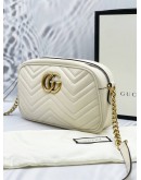 GUCCI GG MARMONT SMALL MATELASSE LEATHER CROSSBODY BAG