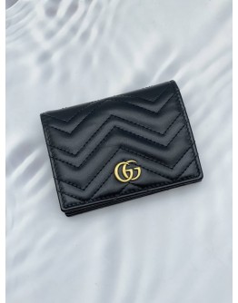 (RAYA SALE) GUCCI GG MARMONT MATELASSE LEATHER CARD CASE WALLET 