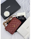 CHANEL WOC WALLET ON CHAIN GRAINED CALFSKIN GHW FULL SET 