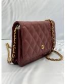 CHANEL WOC WALLET ON CHAIN GRAINED CALFSKIN GHW FULL SET 