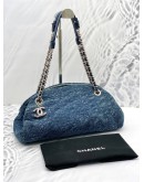 CHANEL DENIM CAMELLIA JUST MADEMOISELLE BAG 