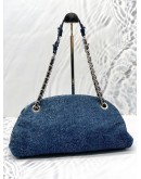 CHANEL DENIM CAMELLIA JUST MADEMOISELLE BAG 