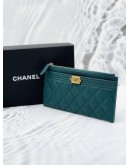 CHANEL CAVIAR BOY CLASSIC ZIP POUCH