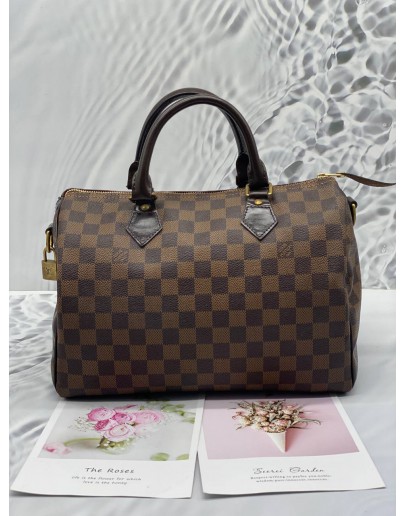 LOUIS VUITTON SPEEDY 30 DAMIER EBENE CANVAS BAG