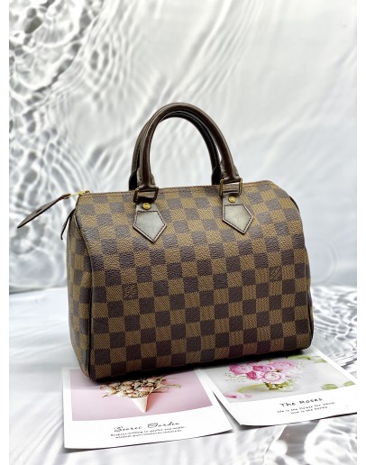 LOUIS VUITTON SPEEDY 25 DAMIER EBENE CANVAS BAG