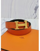 HERMES H BELT REVERSIBLE LEATHER STRAP