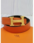 HERMES H BELT REVERSIBLE LEATHER STRAP