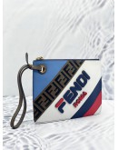 (UNUSED) FENDI X FILA LEATHER MEDIUM CLUTCH BAG 