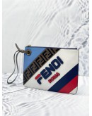 (UNUSED) FENDI X FILA LEATHER MEDIUM CLUTCH BAG 