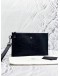 (UNUSED) VERSACE MEDUSA BLACK LEATHER POUCH BAG