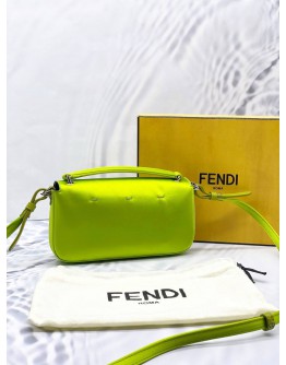 FENDI SILK SATIN PHONE BAGUETTE POUCH CROSSBODY BAG 