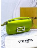 FENDI SILK SATIN PHONE BAGUETTE POUCH CROSSBODY BAG 