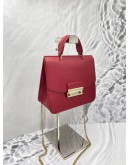FURLA METROPOLIS 2 WAYS TOP HANDLE BAG WITH CHAIN IN RED