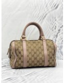 GUCCI GUCCISSIMA BEIGE AND PINK BOSTON BAG