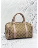 GUCCI GUCCISSIMA BEIGE AND PINK BOSTON BAG