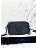 (LIKE NEW)COACH WYATT CROSSBODY BAG IN SIGNATURE CANVAS IN BLACK