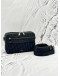 (LIKE NEW) CHRISTIAN DIOR MINI SAFARI WITH CROSSBODY STRAP IN BLACK DIOR OBLIQUE JACQUARD AND GRAINED CALFSKIN LEATHER