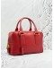 PRADA BAULETTO TOP HANDLE BAG IN RED SAFFIANO LUX LEATHER