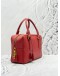 PRADA BAULETTO TOP HANDLE BAG IN RED SAFFIANO LUX LEATHER