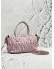 MIU MIU TOP HANDLE BAG WITH STRAP IN PINK LILAC SOFT NAPPA LEATHER WITH MATELASSE QUILTING