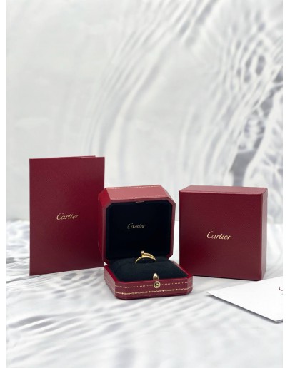 (LIKE NEW) 2021 CARTIER JUSTE UN CLOU RING 18K 750 YELLOW GOLD SIZE 53 -FULL SET-
