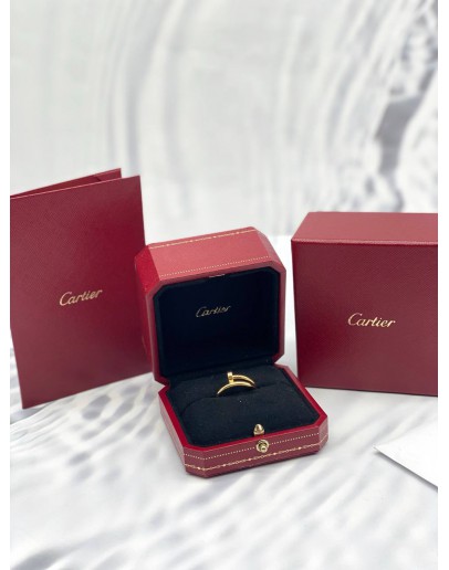 (LIKE NEW) 2021 CARTIER JUSTE UN CLOU RING 18K 750 YELLOW GOLD SIZE 53 -FULL SET-